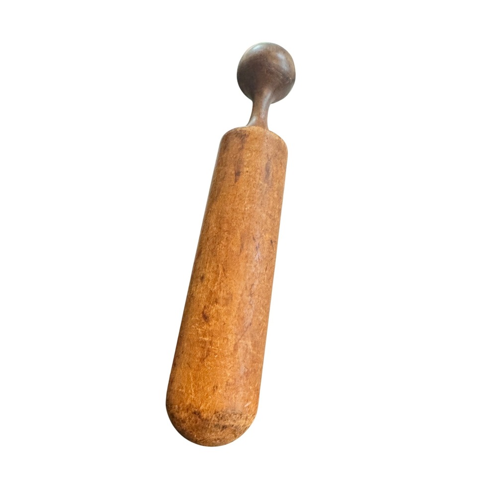 Vintage Primitive Decor Wooden Mallet Masher Antique Pestle Kitchen Tool 10"